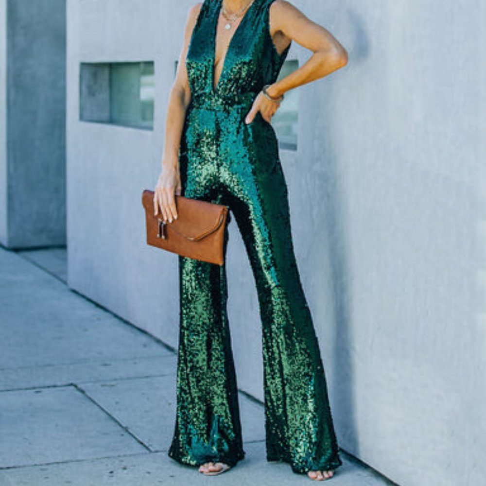 Sparkling Emerald Jumpsuit